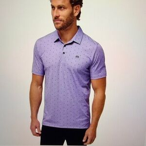 Travis Mathew Lavender Dot Short-Sleeve Polo